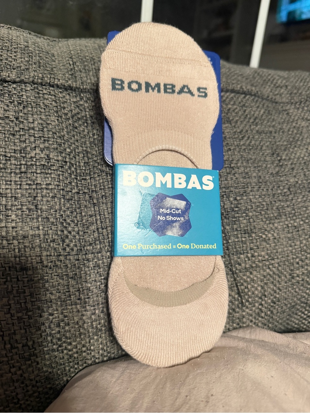 Bombas Men's Mid-Cut No-Show Socks - Beige